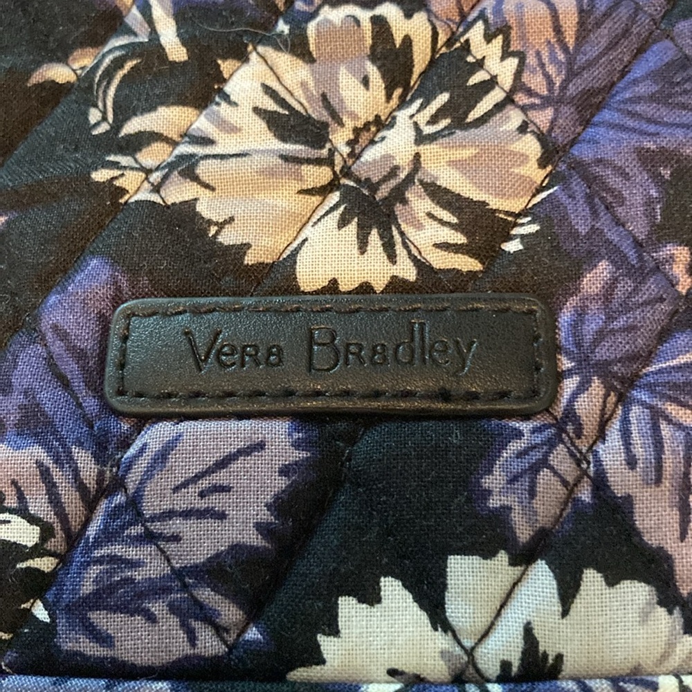 Vera Bradley Black and Blue Floral Crossbody Bag, like new - Picture 2 of 7